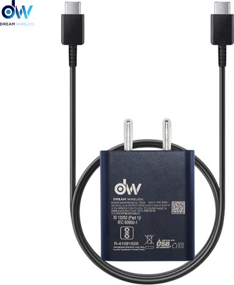 DreamWireless 25 W GaN 3 A Wall Charger for Mobile with Detachable Cable(Black, Cable Included)
