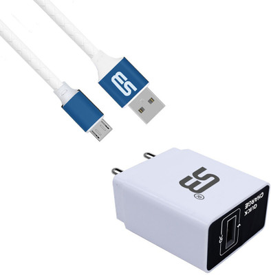 SB 18 W 3.4 A Wall Charger for Mobile with Detachable Cable(White, Cable Included)
