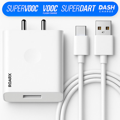 RoarX 33 W SuperVOOC 6 A Wall Charger for Mobile with Detachable Cable(White, Cable Included)