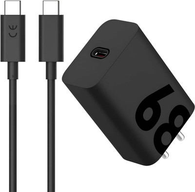 WEFIXALL 68 W TurboPower 3.0 5 A Wall Charger for Mobile with Detachable Cable(Black, Cable Included)