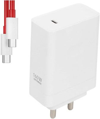 digie 160 W SuperVOOC 8 A Wall Charger for Mobile with Detachable Cable(USB C to C Compatible one-pIus 11R 11 10T 10 R 10 Pro, 9 Pro, 8T,Nord Series, Cable Included)