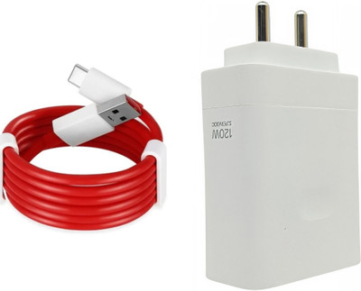 Avaxon 120 W SuperVOOC 12 A Wall Charger for Mobile with Detachable Cable(Compatible with one plus 13, 13s, 13R, 12, 12R, Nord 4, Nord 5, Cable Included)