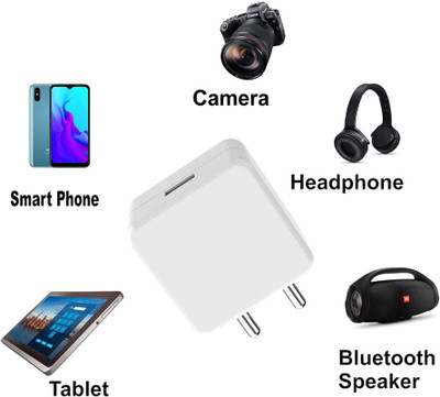 A2 Plantium 65 W Quick Charge 6 A Dual Port Mobile Charger with Detachable Cable(White 20, Cable Included)