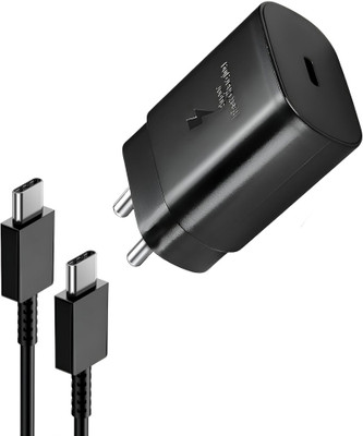 Avaxon 25 W PD 3 A Wall Charger for Mobile with Detachable Cable(Black, Cable Included)