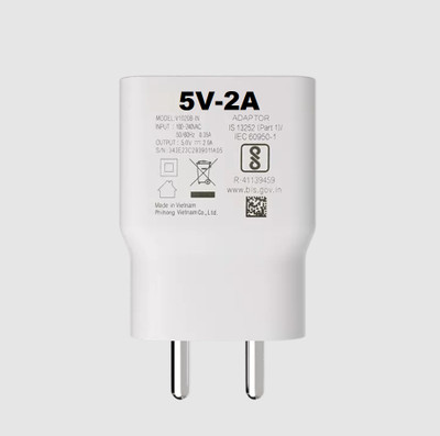 MIFKRT 5 W Adaptive Charging 2 A Wall Charger for Mobile(White)