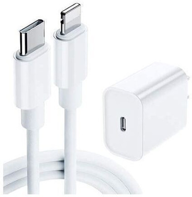 UXE 20 W 2.4 A Wall Charger for Mobile with Detachable Cable(White,Compatible-o,14promax,13pro,12pro,11pro,12/13mini, Cable Included)