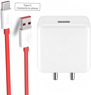 EliteGadgets 33 W SuperVOOC 6 A Wall Charger for Mobile with Detachable Cable(White, Red, Cable Included)