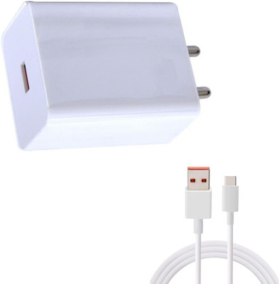 Avaxon 33 W SonicCharge 3 A Wall Charger for Mobile with Detachable Cable(Compatible for REDMl Note 10 pro | Note 10 |Note 9 | Note 8, White, Cable Included)