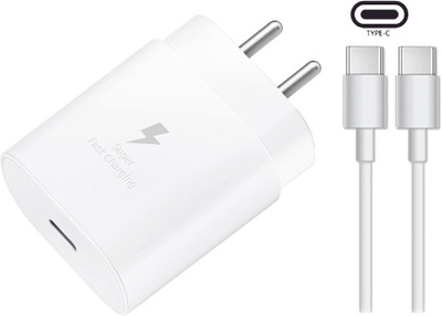 Prifakt 25 W PD 3.1 A Wall Charger for Mobile with Detachable Cable(White, Cable Included)