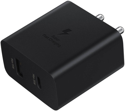 Tech4GSM 35 W Supercharge 4 A Wall Charger for Mobile with Detachable Cable(Black, Cable Included)