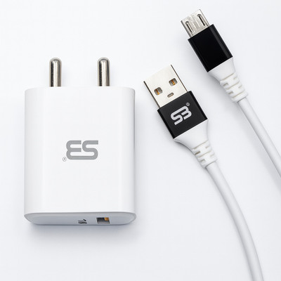 SB 18 W 3.4 A Wall Charger for Mobile with Detachable Cable(White, Cable Included)