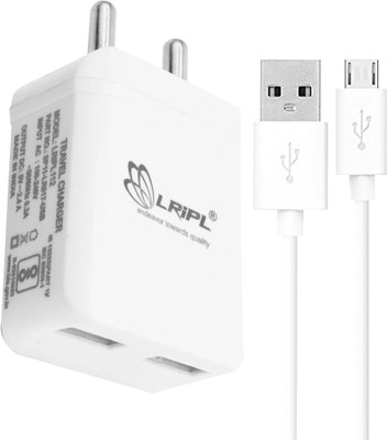 LRIPL 12 W 2.4 A Wall Charger for Mobile with Detachable Cable(12 W WHITE, Cable Included)