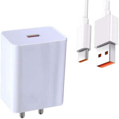 Avaxon 67 W SonicCharge 6 A Wall Charger for Mobile with Detachable Cable(Compatible for Redmi Devices Type-C Charge, White, Cable Included)