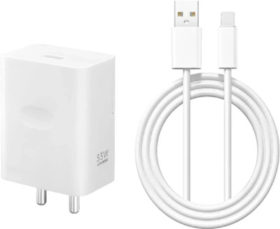 OPPO 33 W SuperVOOC 3 A Wall Charger for Mobile with Detachable Cable(White, Cable Included)