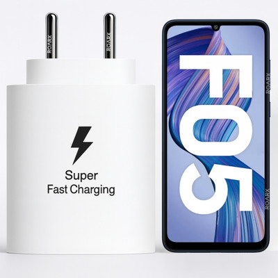 RoarX 25 W Quick Charge 3.1 A Wall Charger for Mobile(White, 25W Superfast Charging Adapter for Galaxy F05 5g Charger Adapter)