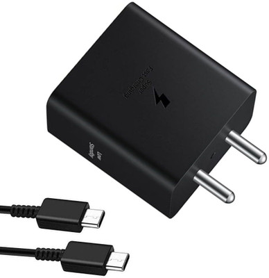 Avaxon 25 W PD 3 A Wall Charger for Mobile with Detachable Cable(Compatible for Samsung M62 / M52 / M32 / M22 / M51 / M31s, Black, Cable Included)