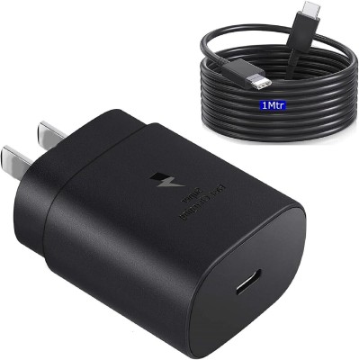 HOMEMO 25 W PPS 5 A Wall Charger for Mobile with Detachable Cable(Black, Cable Included)