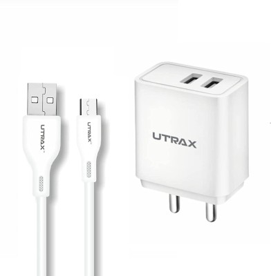 UTRAX 12 W 3.1 A Multiport Mobile Charger with Detachable Cable(White, Cable Included)