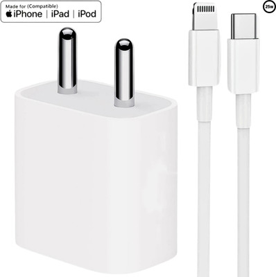 RoarX 25 W Quick Charge 3.1 A Wall Charger for Mobile with Detachable Cable(White)