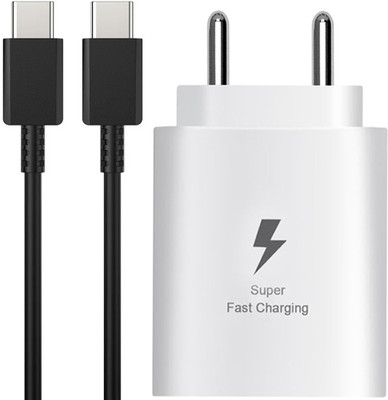 RVAT 25 W Quick Charge 3 A Wall Charger for Mobile with Detachable Cable(White, Cable Included)