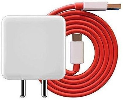 TUCCI 85 W VOOC 6 A Wall Charger for Mobile with Detachable Cable(White&Red, Cable Included)