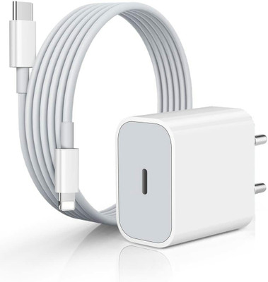 Smartbeats 20 W PD 2.4 A Wall Charger for Mobile with Detachable Cable(for iPhone 14, Cable Included)