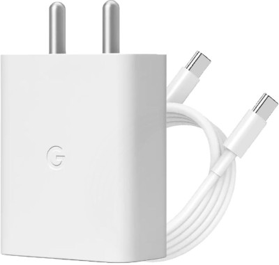 The Black Store 30 W Quick Charge 3 A Wall Charger for Mobile(Google Pixel | 30WT | White, Cable Included)