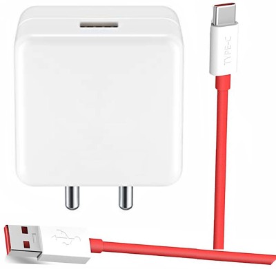 EliteGadgets 80 W SuperVOOC 6 A Mobile Charger with Detachable Cable(80W Fast Charger [Supports upto 80Watt MAX] White Red, Cable Included)