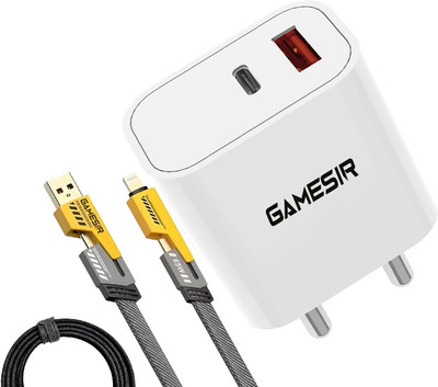 GameSir GaN 3.1 A Multi-pin Wall Charger for Mobile with Detachable Cable(Yellow, Cable Included)