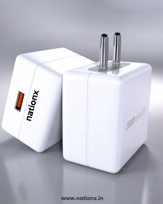 NationX SuperVOOC 2.4 A Wall Charger for Mobile with Detachable Cable(White, Cable Included)