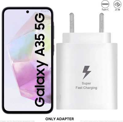 RoarX 25 W PD 3.1 A Wall Charger for Mobile(White, 25W Fast Charger For Samsung Galaxy A35 5g Fast Charger Adapter)