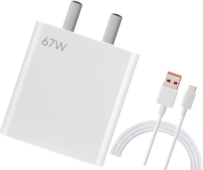 ryumux 67 W SonicCharge 6 A Wall Charger for Mobile with Detachable Cable(White, Cable Included)