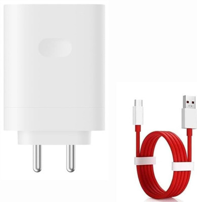 digie 120 W SuperVOOC 8 A Wall Charger for Mobile with Detachable Cable(Compatible for oneplus Charger USB Type-C, White, Cable Included)