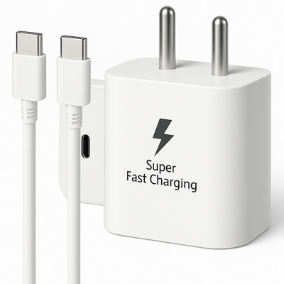 RVAT 45 W GaN 3 A Wall Charger for Mobile with Detachable Cable(White, Cable Included)