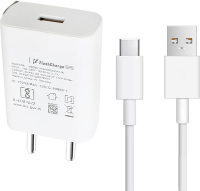 EYNK 44 W Supercharge 4 A Wall Charger for Mobile(White, Flash charger for V29|Z6 Lite/Z6/Z7S/Z9X/Z9 5G/Z6X, Cable Included)