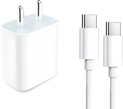 MAK 20 W Supercharge 3 A Wall Charger for Mobile with Detachable Cable(White, Cable Included)