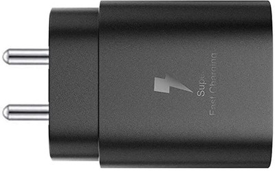 MARS 25 W Adaptive Charging 3.25 A Wall Charger for Mobile(Super Fast Charging Compatible for Galaxy M33 5G & Other Devices, Black)