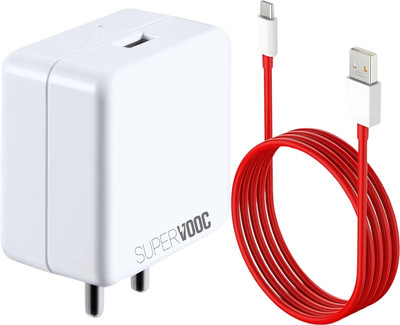 V A VALAK 80 W SuperVOOC 6 A Wall Charger for Mobile with Detachable Cable(White, Cable Included)