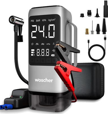Starq 6in1 Jump Starter Digital Tyre Inflator 150PSI & Vacuum Cleaner, 21000mAh 1 ft Battery Jumper Starter(Pack of 1)
