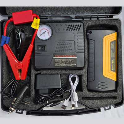 VTH ® Multifunctional Emergency Jumper Power Bank with Inflator, jump starter 12 ft Battery Jumper Starter(Pack of 1)