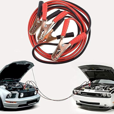 SWARUPNIDHI 1500AMP Heavy Duty Car Battery Jumper Cables Booster Wire Clamp 7ft 7 ft Battery Jumper Cable(Pack of 2)