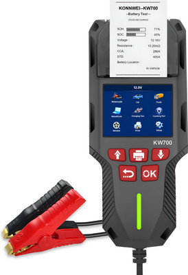 XPR3SS KW700 5-220AH Car Battery Tester 12V 24V 10-2000CCA Battery Alternator Load Test Digital Battery Tester