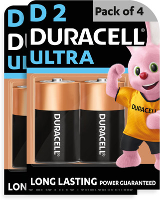 DURACELL Ultra Alkaline D   Battery(Pack of 4)