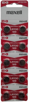MICROUSB Maxcell LR1130/189 1.5V Button Coin Cell   Battery(Pack of 10)