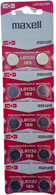 Maxell LR1130 Alkaline Batteries 10 Pack AD  Battery(Pack of 10)