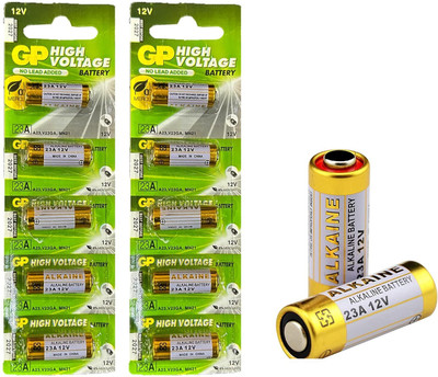 DawnRays 23A 12V Alkaline  High Voltage Cell  for Car Remote Control Alarm  Battery(Pack of 10)