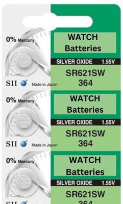 Gami Retails SR621SW / 364 Silver Oxide Coin Watch Batteries  Battery(Pack of 3)