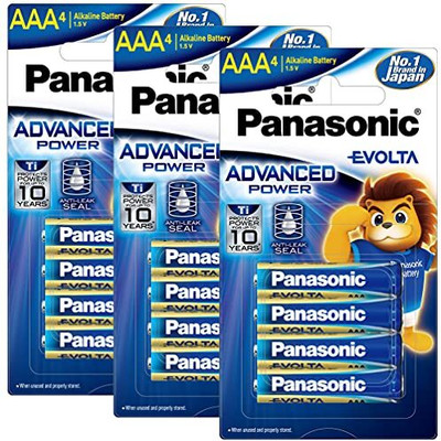 Panasonic EVOLTA Alkaline LR03EG-12B , batteries  Battery(Pack of 12)