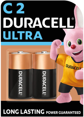 DURACELL Ultra Alkaline C  Battery(Pack of 2)
