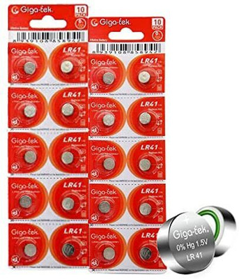 Giga-tek EZ854-Giga LR41 (20s PK)  Battery(Pack of 2)